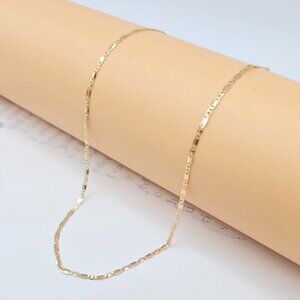 Rose Gold Dainty Box Link Chain Necklace – 45cm / 17.7 Inch Shine, XPNL0023